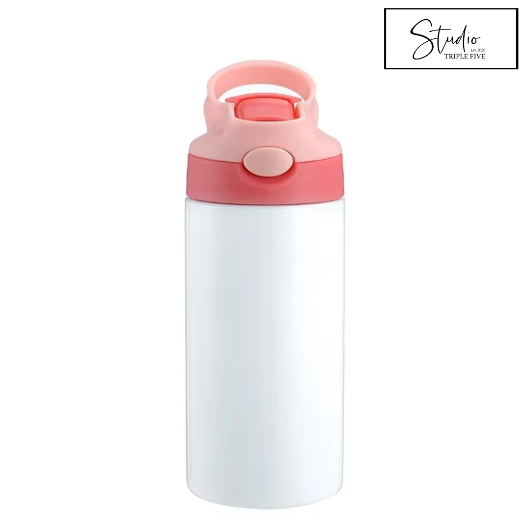 12oz Stainless Steel Water Bottle (Various Coloured Lids)