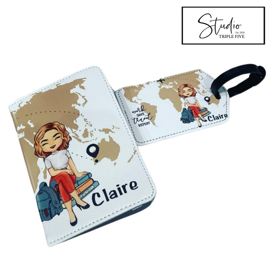 Custom Passport & Bag Tag Set