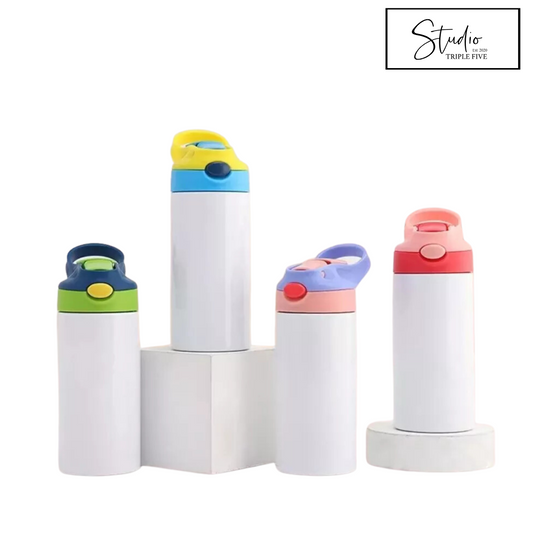 12oz Stainless Steel Water Bottle (Various Coloured Lids)
