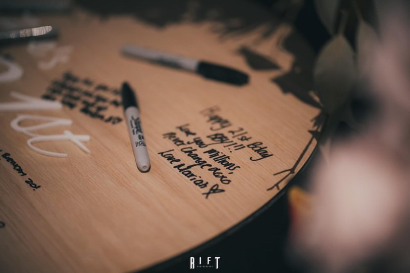 Guest signing boards
