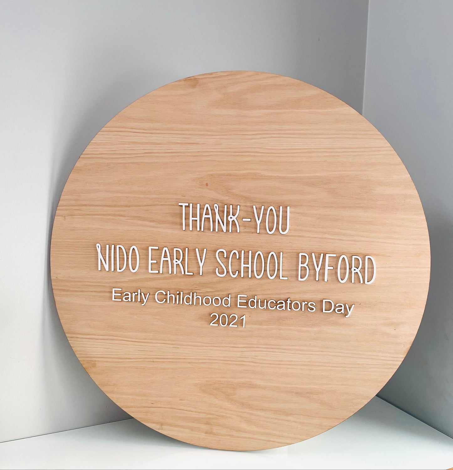 60cm Plaque with Acrylic writing