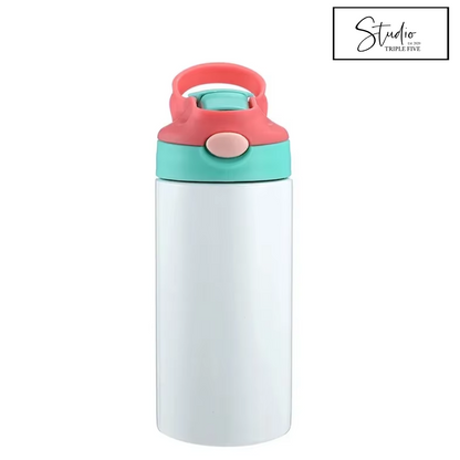 12oz Stainless Steel Water Bottle (Various Coloured Lids)