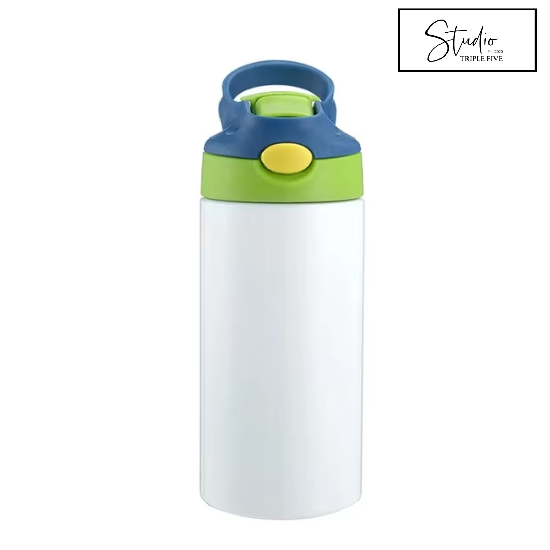 12oz Stainless Steel Water Bottle (Various Coloured Lids)