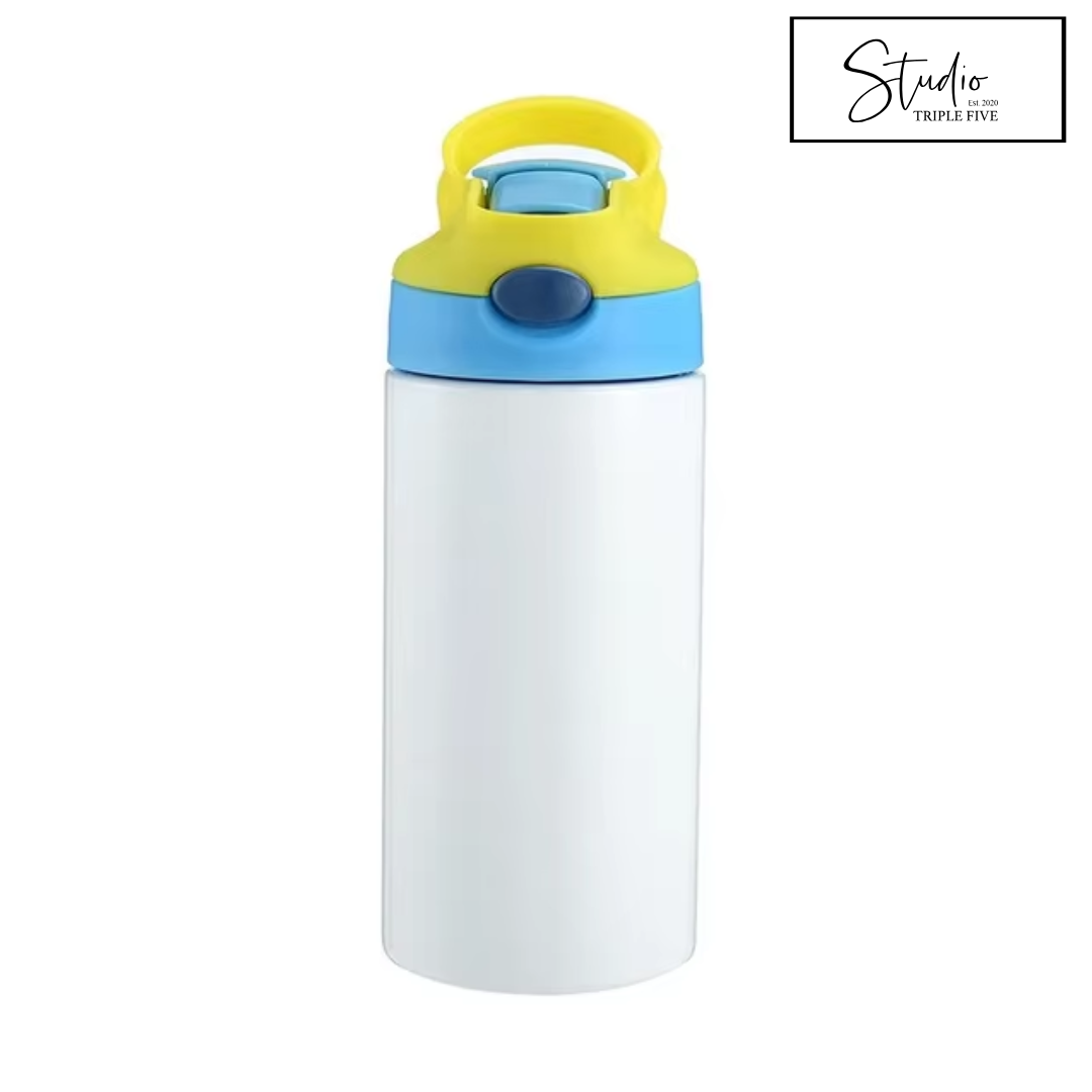 12oz Stainless Steel Water Bottle (Various Coloured Lids)