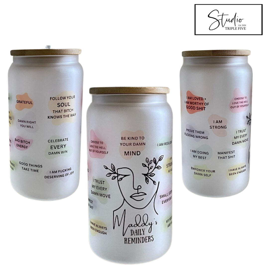 Sublimination Libby Beer Glass Can